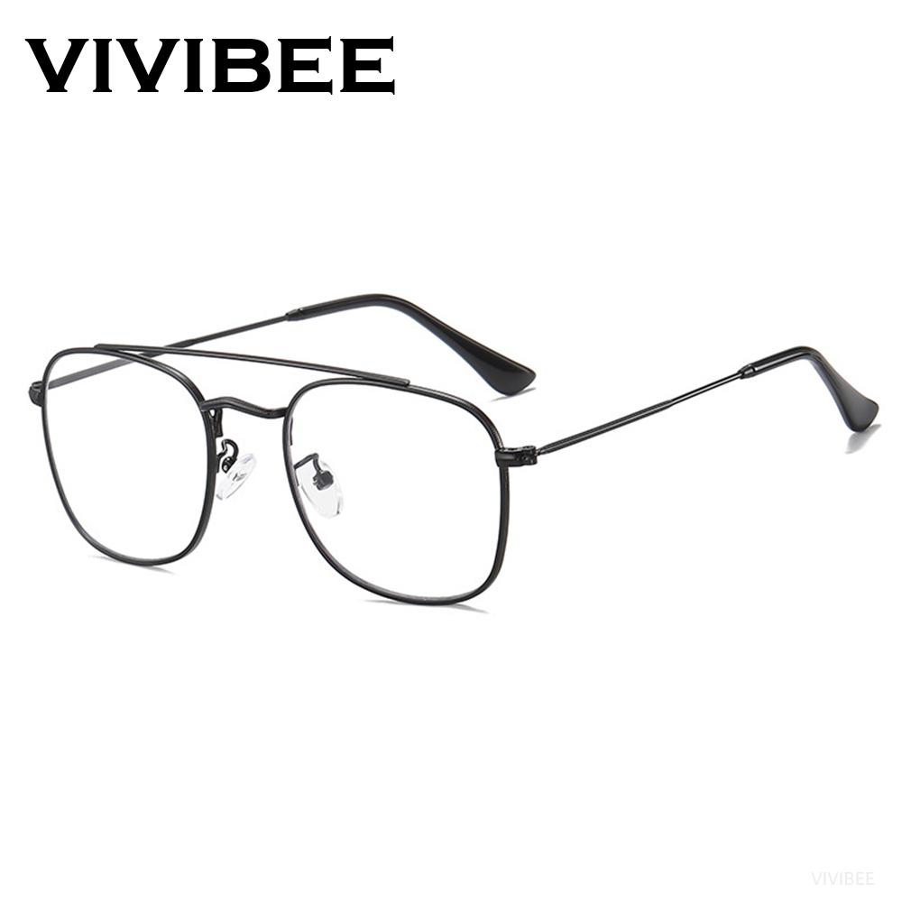 Gaming Glasses Blue Light - VIVIBEE 레트로 항공 블루라이트 차단 안경