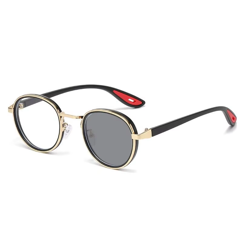 Gaming Glasses Blue Light - 여성용 레트로 원형 포토크로믹 블루라이트 차단