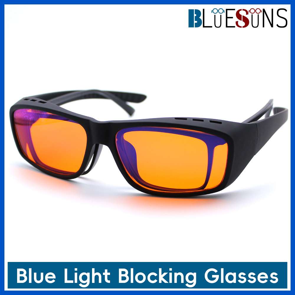 Gaming Glasses Blue Light - 오렌지색과 노란색 렌즈가 있는 대형 블루라이트