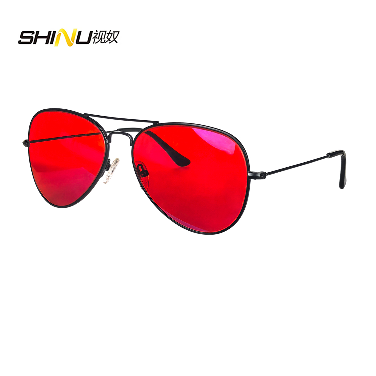 Gaming Glasses Blue Light - SHINU 빨간색 렌즈 안경 남성용 오렌지
