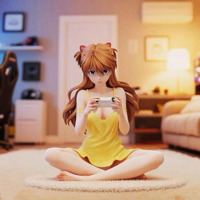 Pc Gaming Evangelion - 아스카 랭글리 피규어 – 콘솔에 앉아