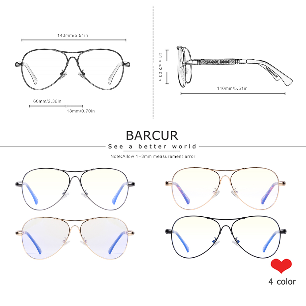 BARCUR 안티 블루 라이트 차단 안경 컴퓨터 유리  - Gaming Glasses Blue Light 리뷰 및 가격
