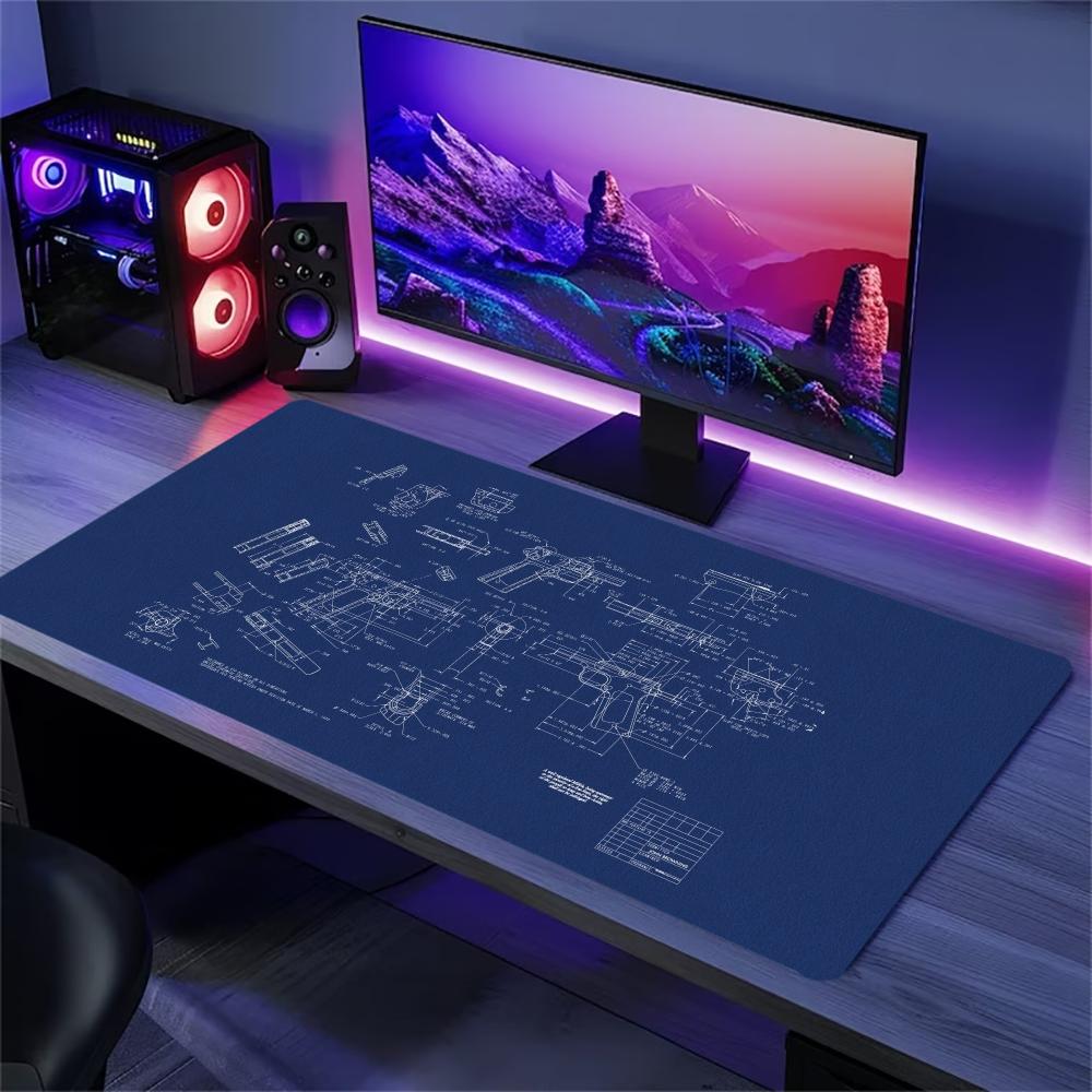 항공기 설계도 그림이 그려진 확장형 게이밍 마우스 패드 - Pc Gaming Drawing 리뷰 및 가격