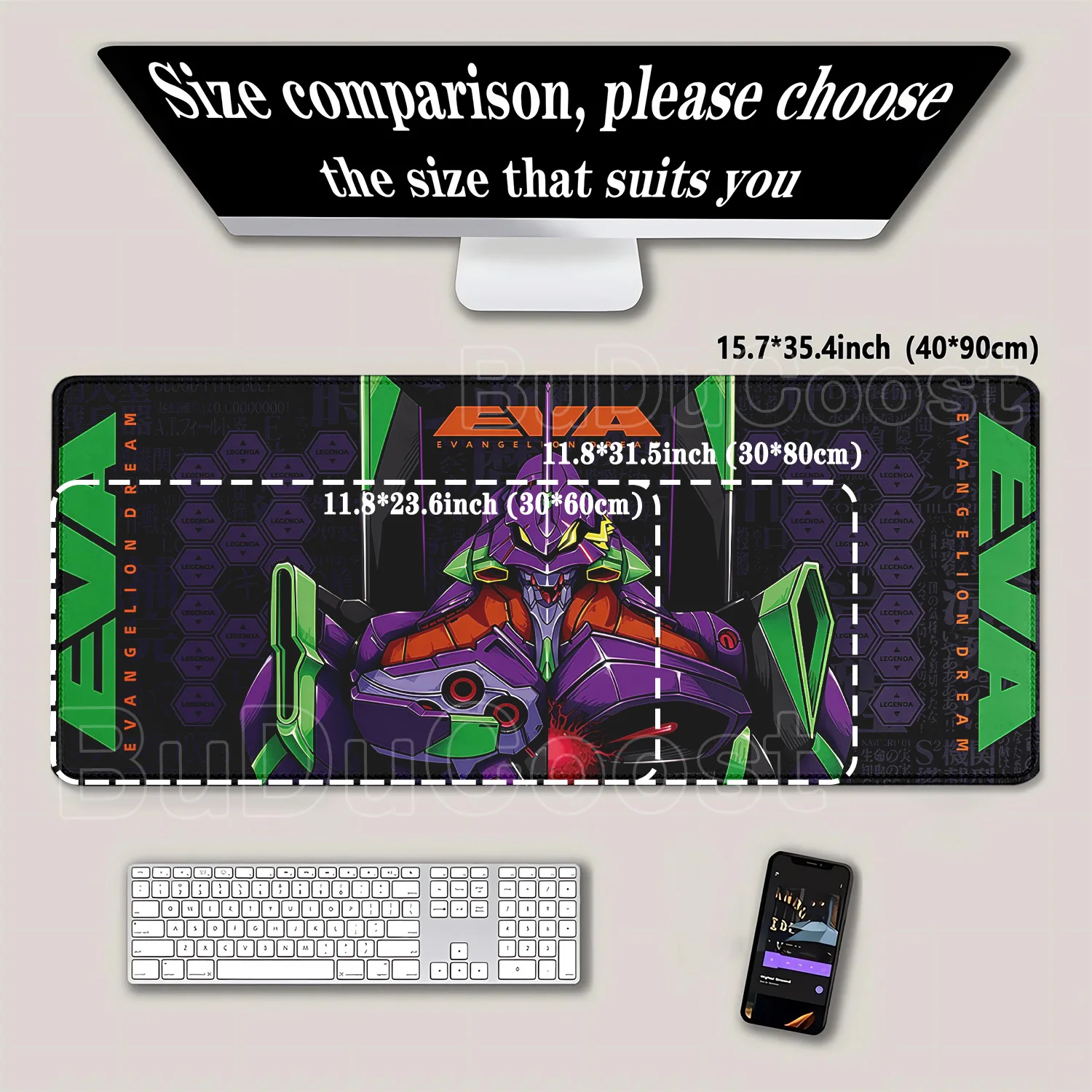 마우스 패드 Evangelione EVA 01 대형 X - Pc Gaming Evangelion 리뷰 및 가격