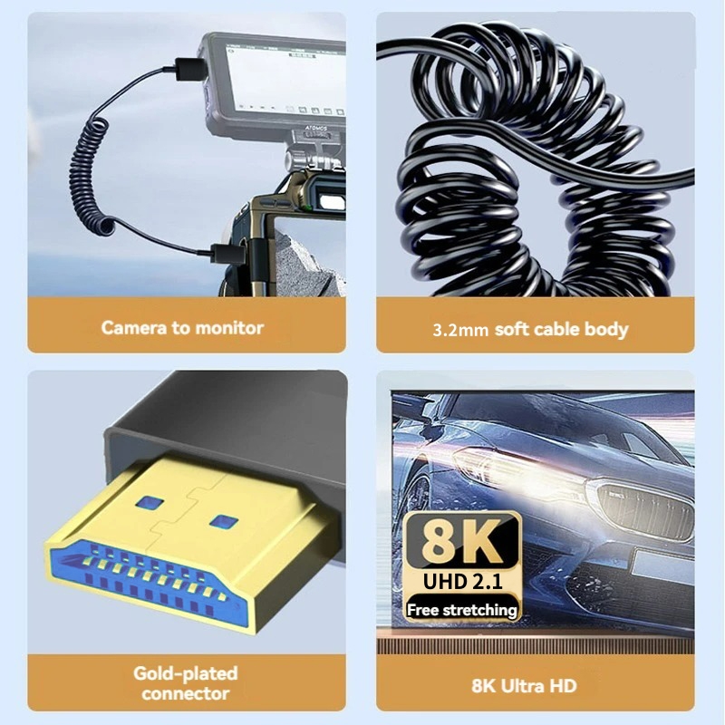 초박형 휴대용 8K HDMI 호환 2.1 코일 케이블  - Pc Zotac Gaming 리뷰 및 가격