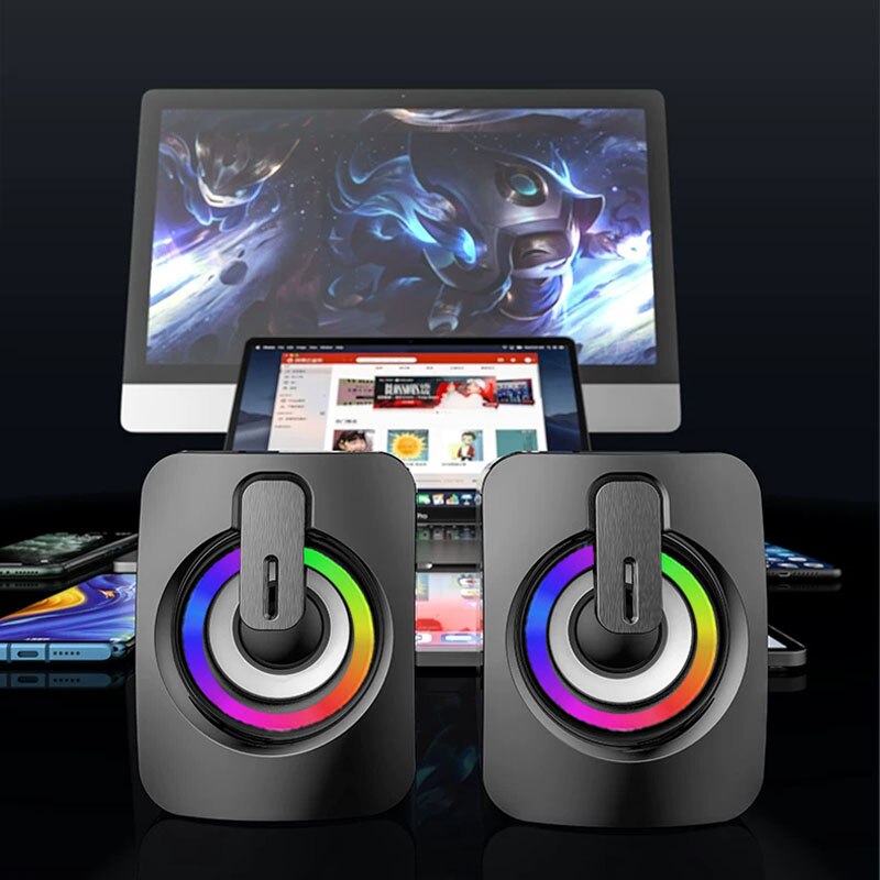 미니 컴퓨터 스피커 볼륨 조절 스테레오 사운드 LED  - Pc Gaming Compact 리뷰 및 가격